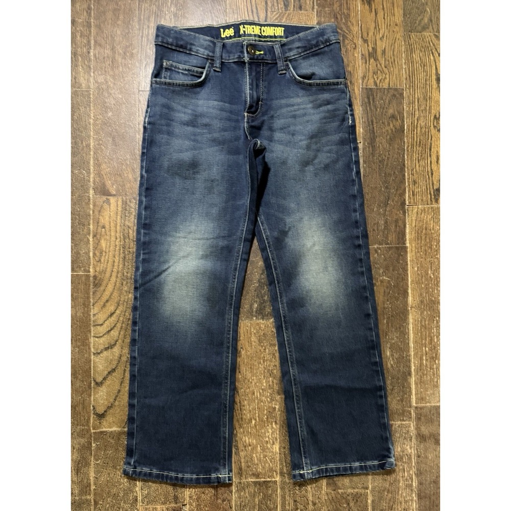 Lee Jeans Boys Size 10 Regular (W25xL23) X-treme Comfort Adjustable Waist Blue